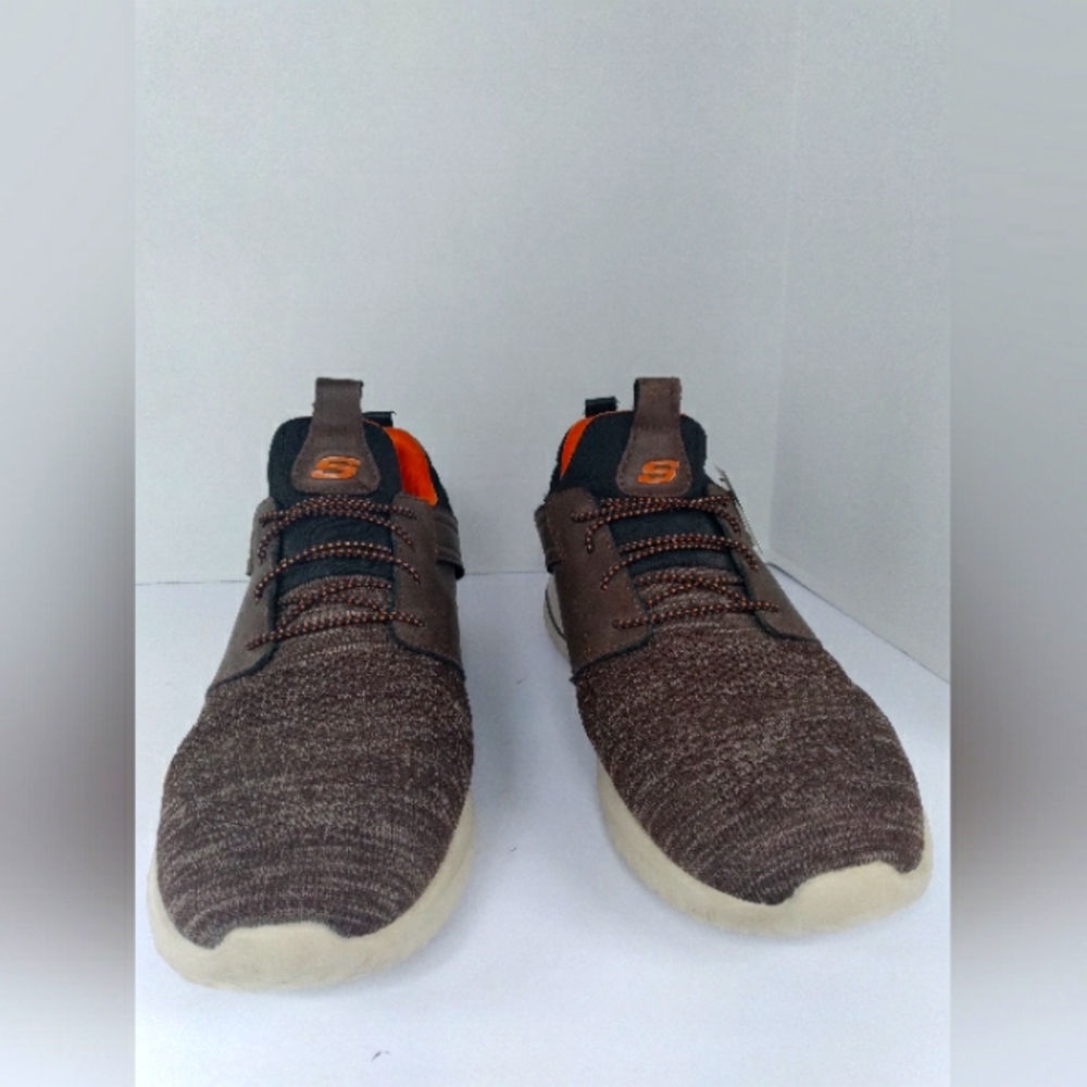 Skechers‎ Slip-On Sneakers Comfort Knit Casual Walking Shoes Brown